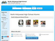 Tablet Screenshot of northhollywoodhighschoolalumni.com